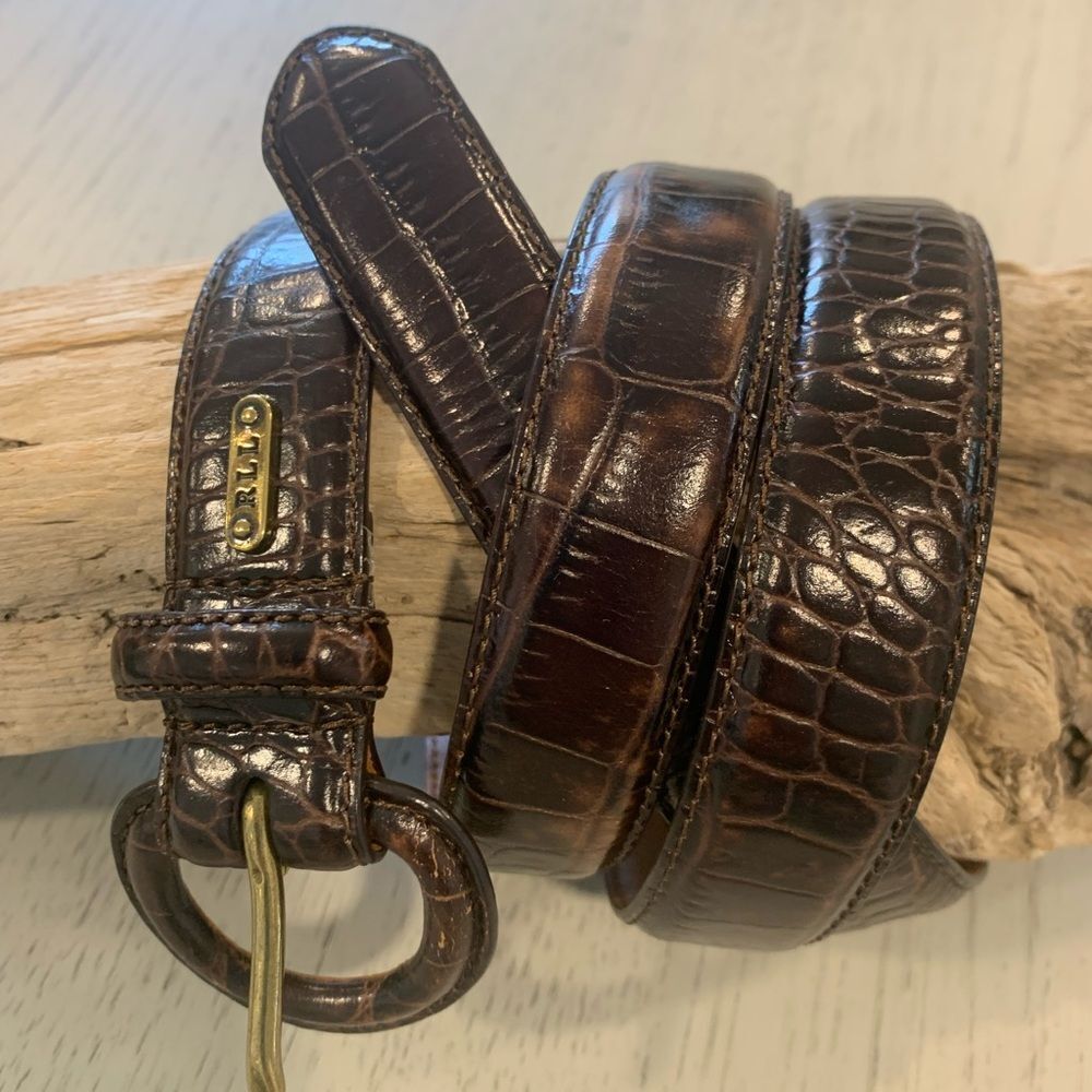 Ralph Lauren Dark Brown Leather Belt - Picture 4 of 8